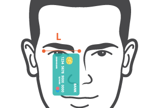 راهنمای سایز فریم عینک 4 credit card size marks 03